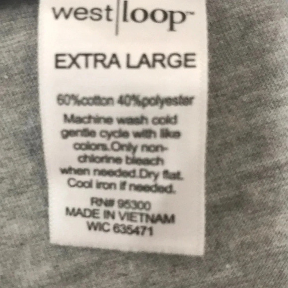 2x$18 West Loop Size XL Women’s Fitted V-Neck Grey T-Shirt. New With Tags. - Picture 5 of 5